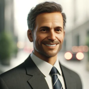 DALL·E 2024-05-10 14.54.24 - A photorealistic profile picture of a male speaker named Harold Johnson. He is smiling warmly and dressed in a professional attire, featuring a tailor