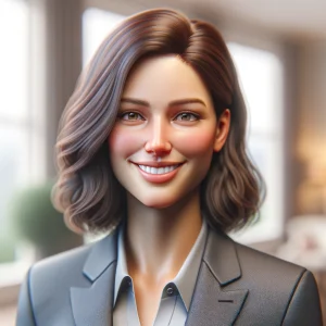 DALL·E 2024-05-10 14.54.41 - A photorealistic profile picture of a female speaker named Jenny Maddison. She is smiling warmly and dressed in a professional attire, featuring a sma